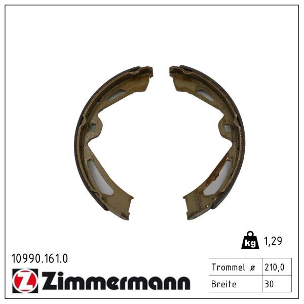 ZIMMERMANN 10990.161.0 Brake shoe set, parking brake