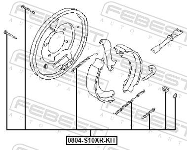 Accessory Kit, parking brake shoes-1