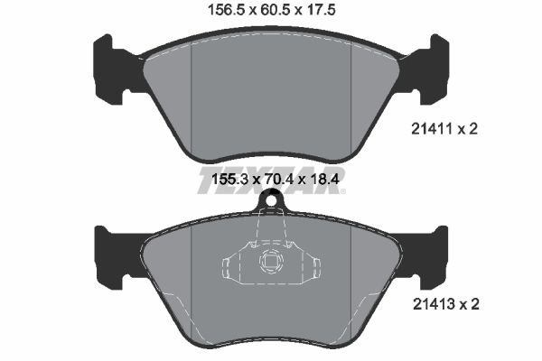 TEXTAR 2141101 Brake pad set, disc brake
