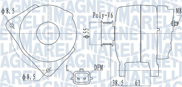 MAGNETI MARELLI 063732098010 Alternator