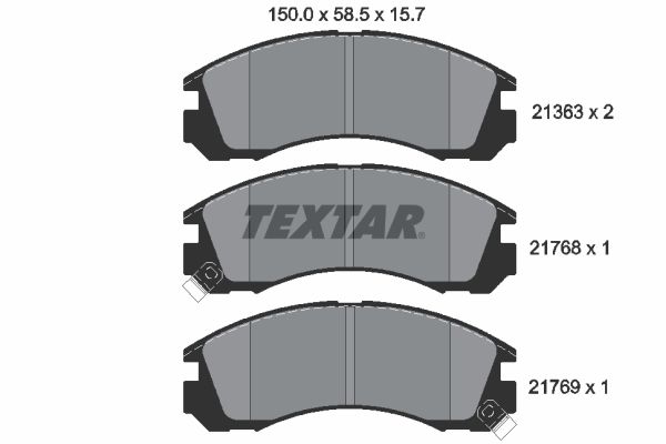 TEXTAR 2136301 Brake pad set, disc brake