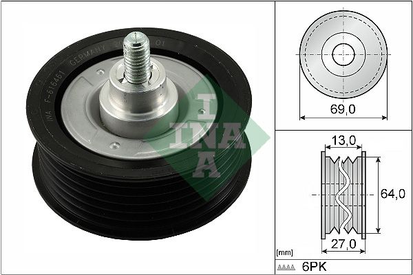 SCHAEFFLER INA 532 0477 10 Deflection/guide pulley, v-ribbed belt