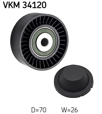 SKF VKM 34120 Deflection/guide pulley, v-ribbed belt