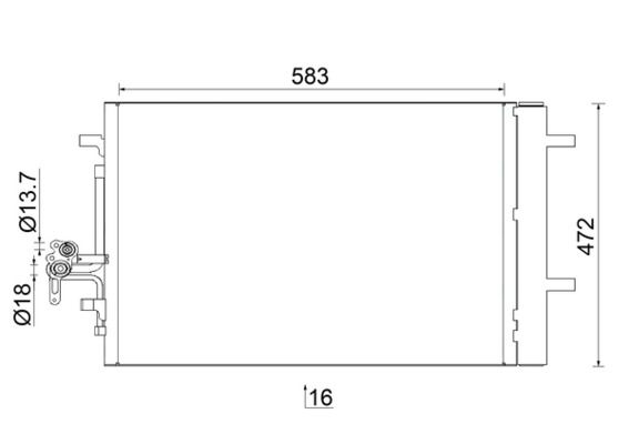 MAHLE AC 959 000S Condenser, air conditioning