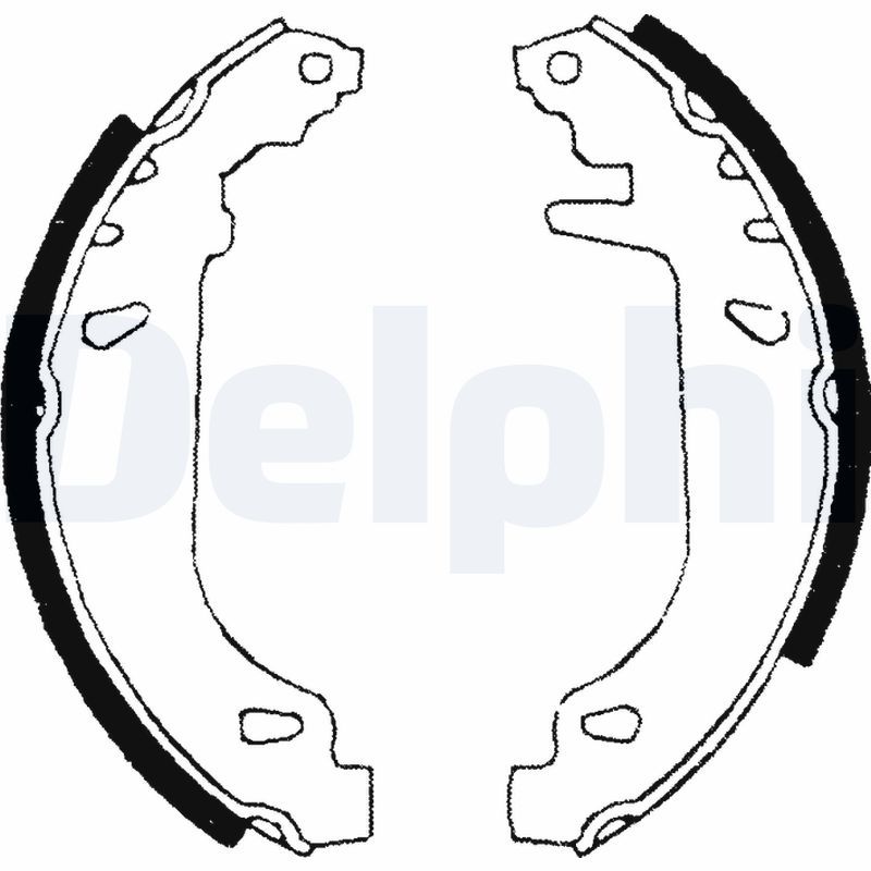 DELPHI LS1681 Brake shoe set