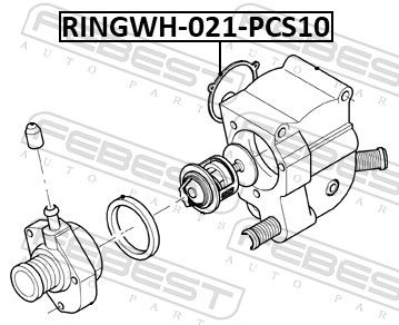 Gasket, coolant flange-1