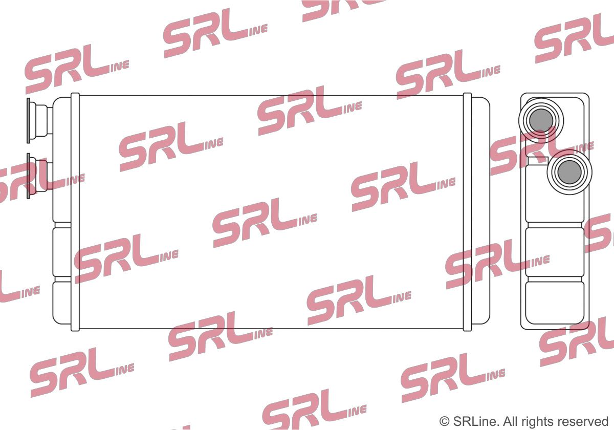 SRLINE 13D2N8-1 Heat exchanger, interior heating