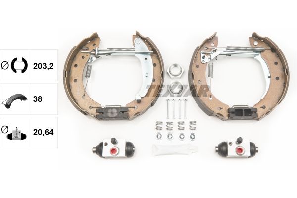 TEXTAR 84048006 Brake shoe set