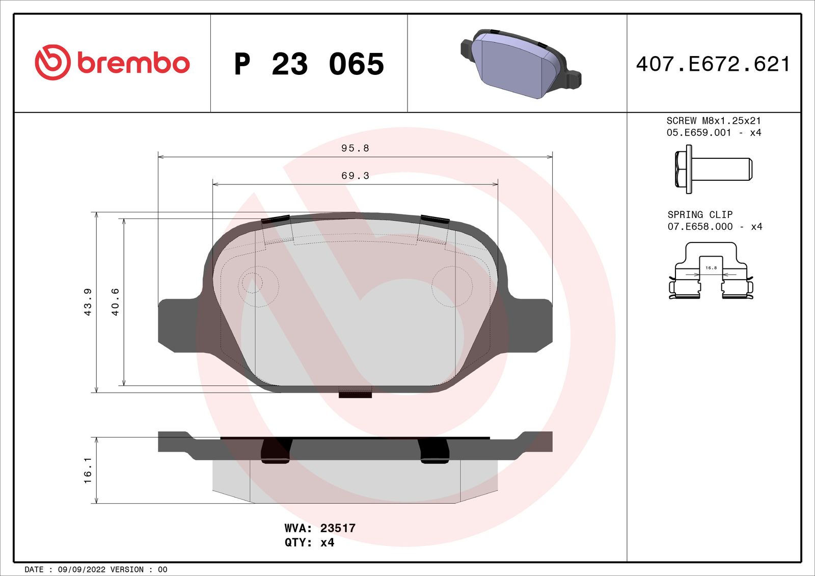 Brake Pad Set, disc brake-1