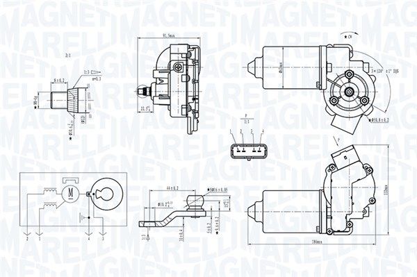 MAGNETI MARELLI 064371900010 Wiper motor