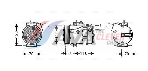 AVA CLEVER CHOICE FTAK384 Compressor, air conditioning