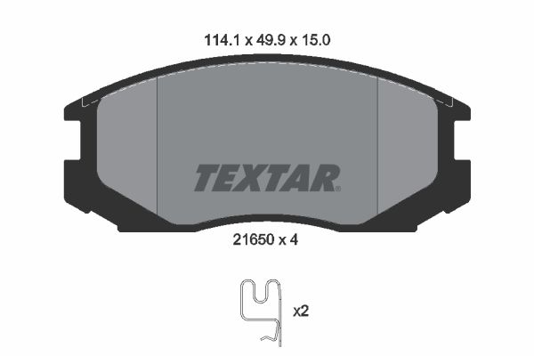 TEXTAR 2165001 Brake pad set, disc brake