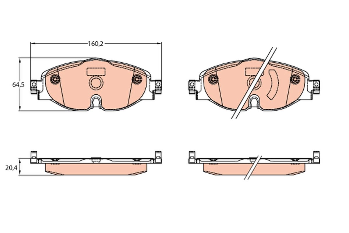 TRW GDB2143 Brake pad set, disc brake