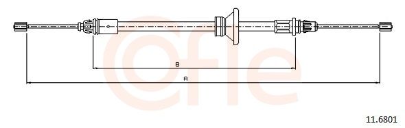 COFLE 11.6801 Cable pull, parking brake