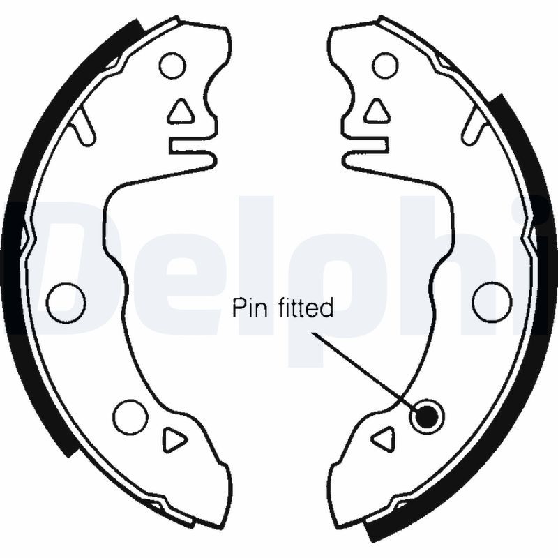 DELPHI LS1391 Brake shoe set