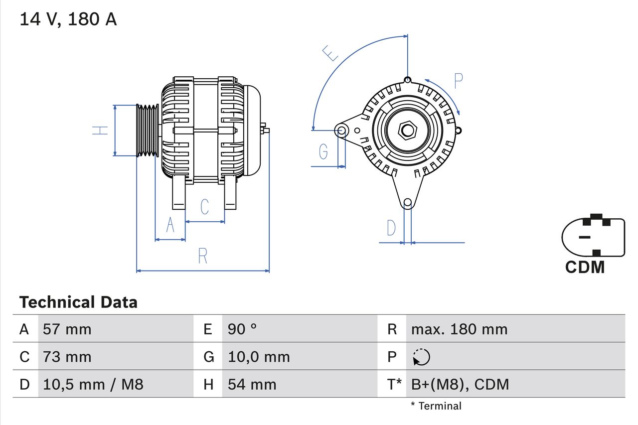BOSCH 0 986 082 200 Alternator