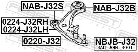 Mounting, control/trailing arm-1