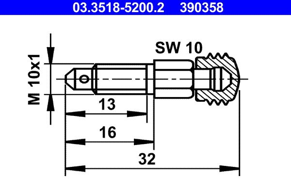 ATE 03.3518-5200.2 Breather screw/valve