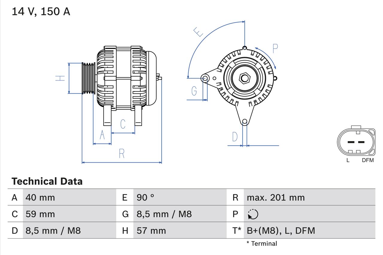 BOSCH 0 986 045 360 Alternator