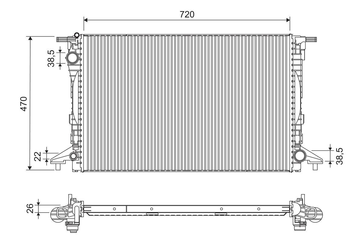 VALEO 701293 Radiator, engine cooling