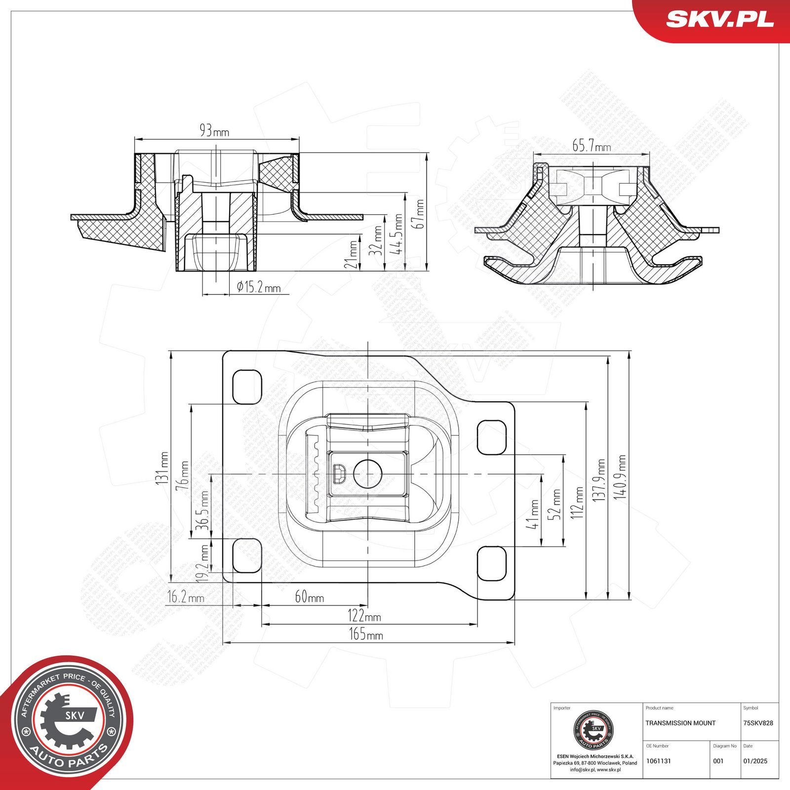 Mounting, manual transmission-5
