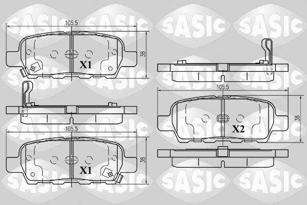 SASIC 6214025 Brake pad set, disc brake