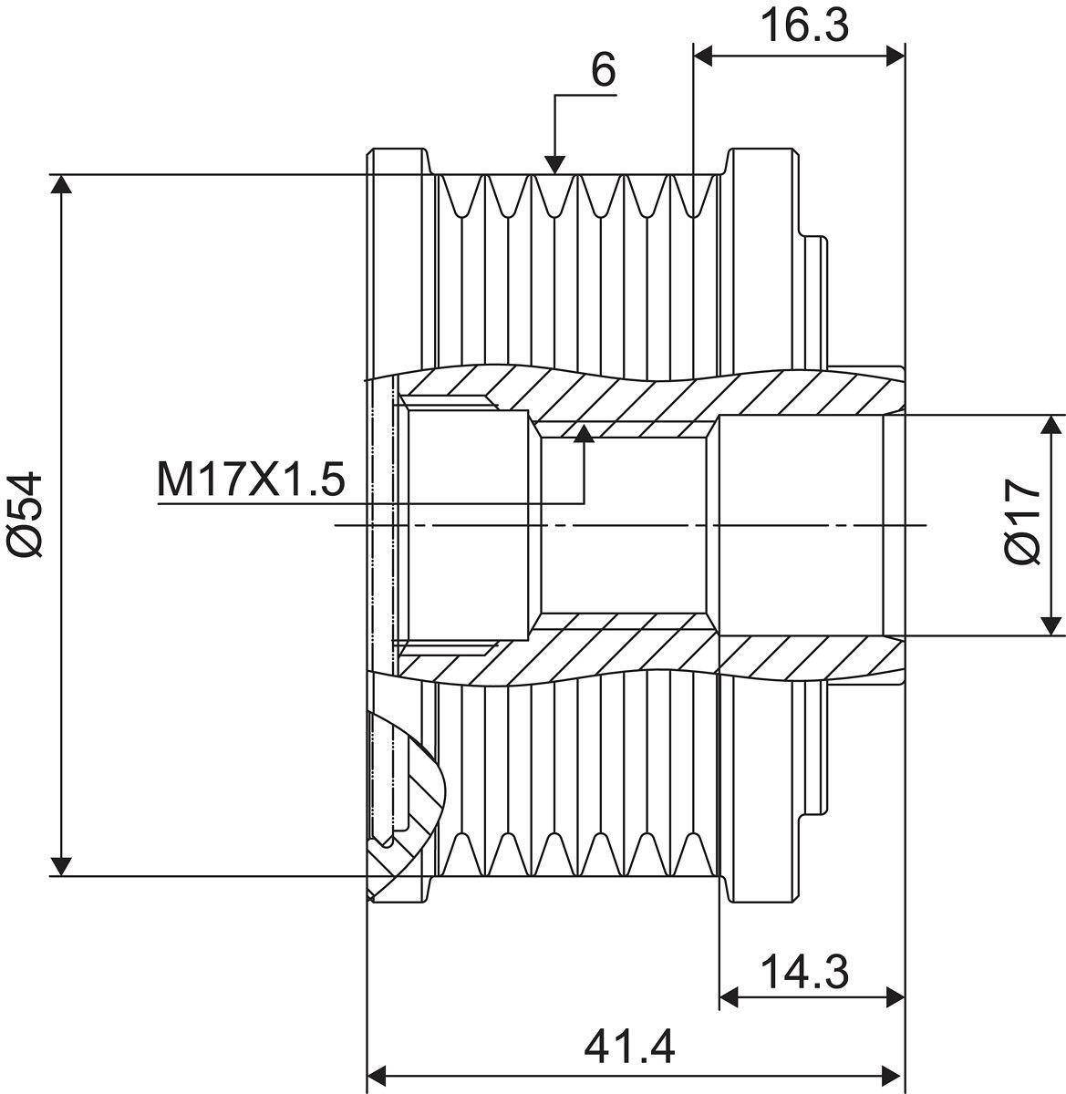 Alternator Freewheel Clutch-2