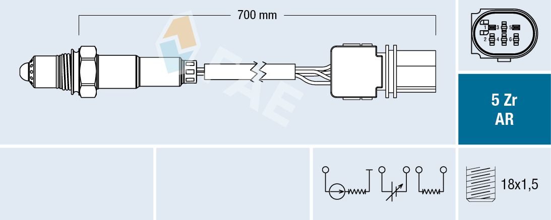 FAE 75153 Oxygen sensor