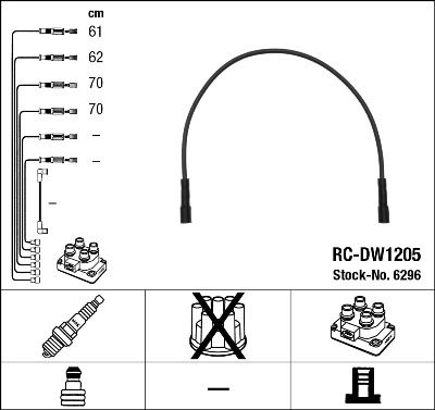 NGK 6296 Ignition cable kit