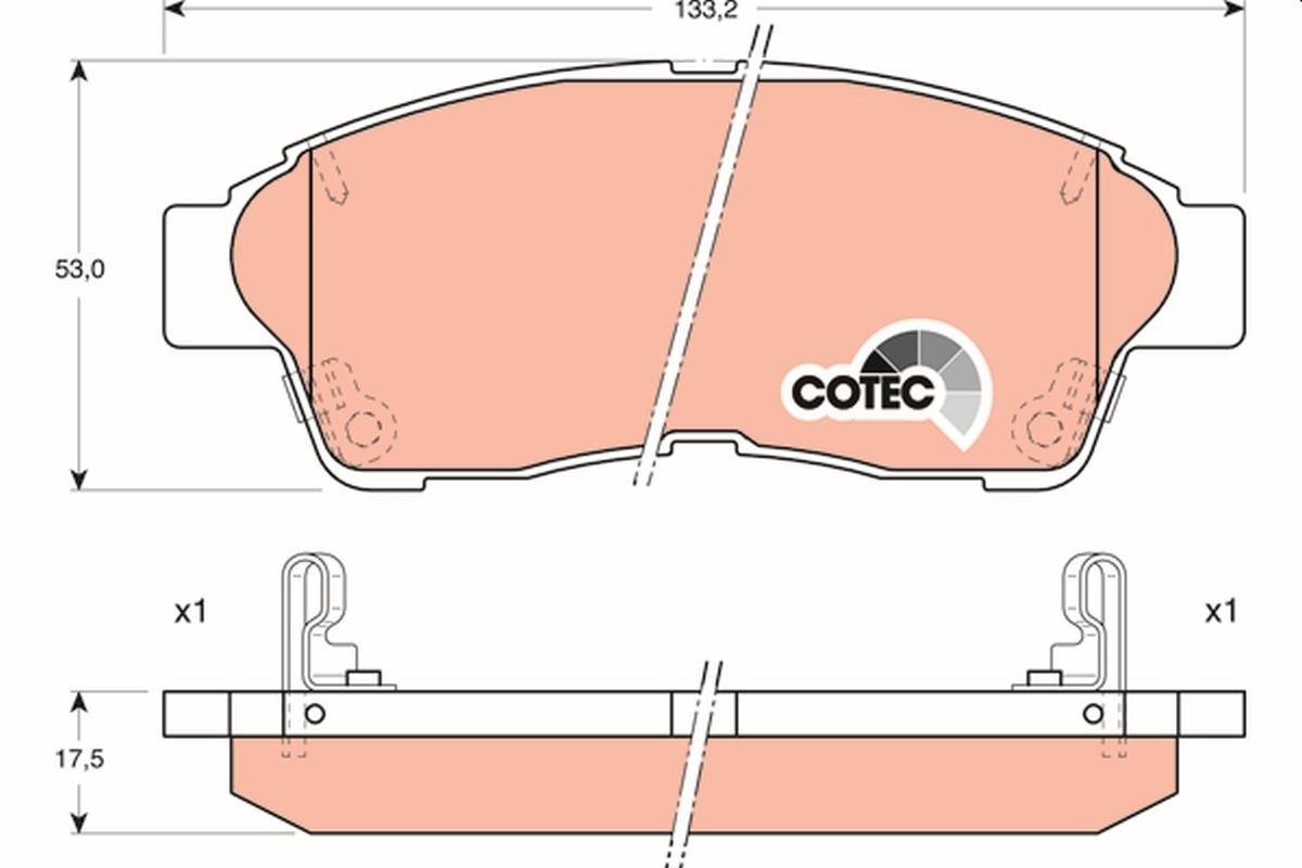TRW GDB1143 Brake pad set, disc brake