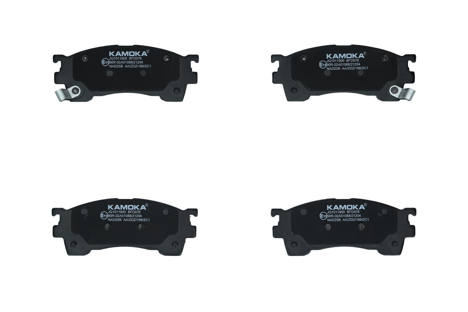 KAMOKA JQ1011900 Stabdžių trinkelių rinkinys, diskinis stabdys