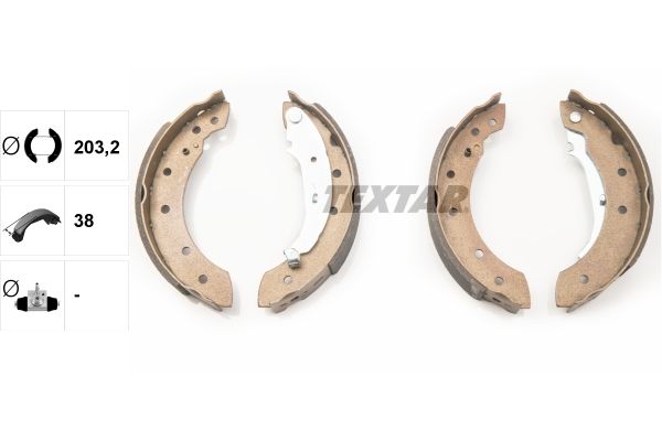 TEXTAR 91048000 Brake shoe set