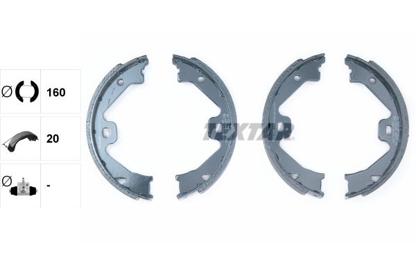 TEXTAR 91060300 Brake shoe set, parking brake