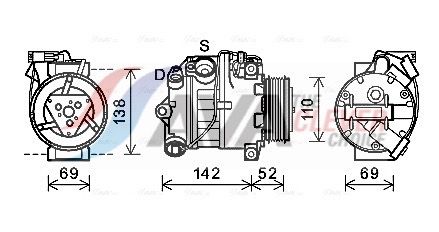 AVA CLEVER CHOICE BWAK442 Compressor, air conditioning