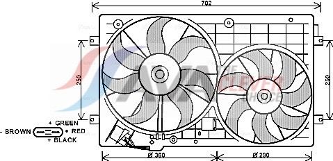AVA CLEVER CHOICE VN7528 Fan, engine cooling