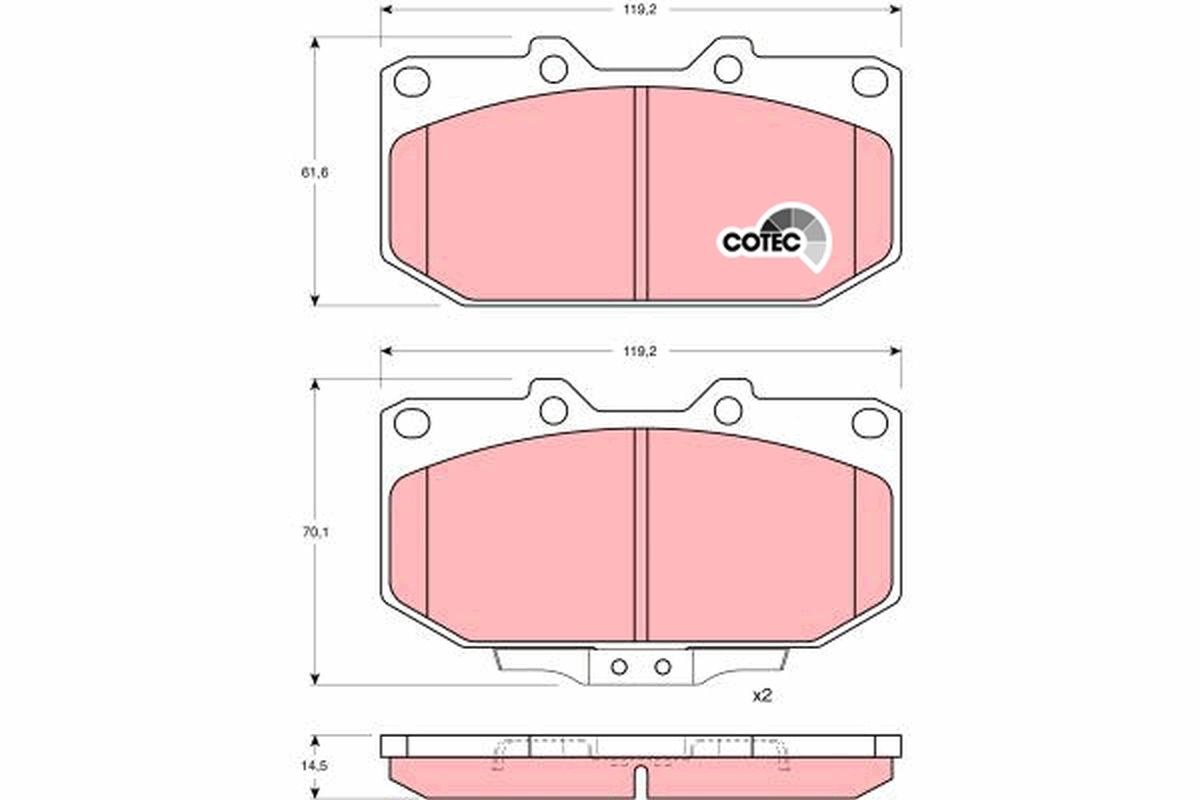 TRW GDB1006 Brake pad set, disc brake