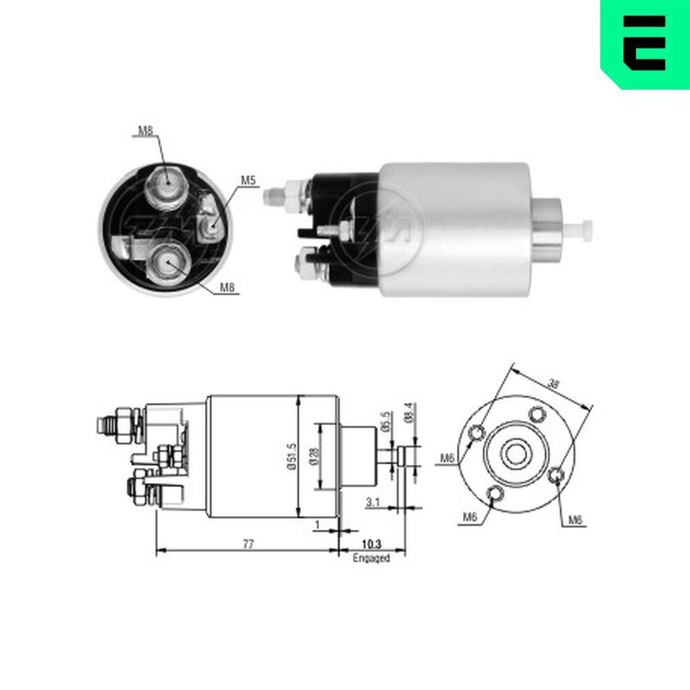 ERA ZM6993 Solenoid switch, starter