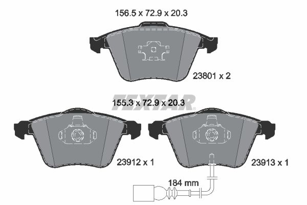TEXTAR 2380101 Brake pad set, disc brake