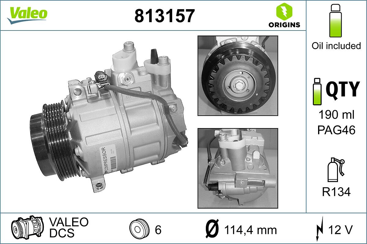 VALEO 813157 Compressor, air conditioning