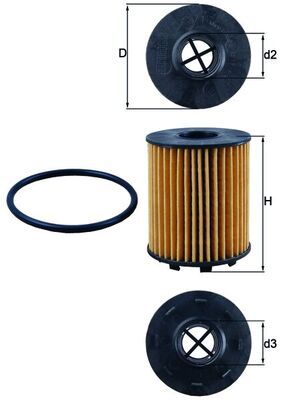 KNECHT OX 371D Oil filter