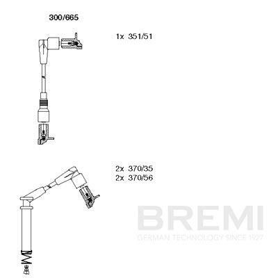 BREMI 300/665 Ignition cable kit