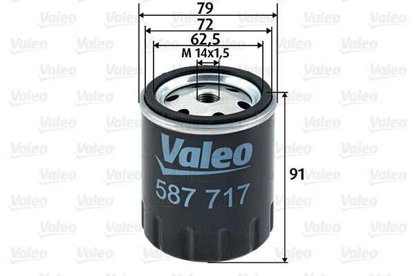 VALEO 587717 Kuro filtras