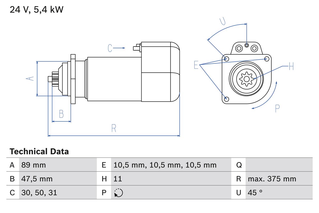 BOSCH 0 986 013 260 Starter