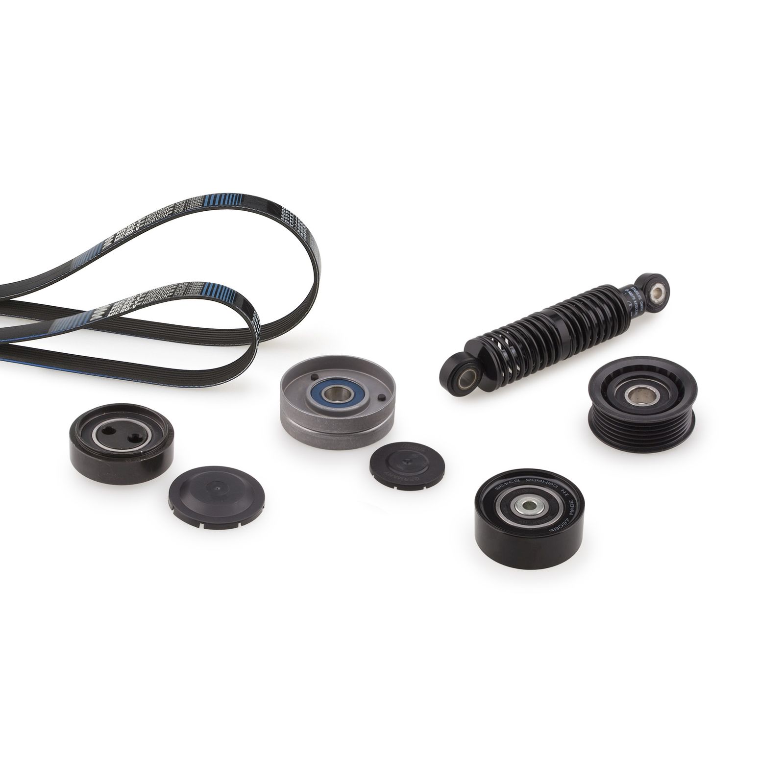 V formos rumbuotas diržas, komplektas