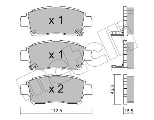 METELLI 22-0292-0 Brake pad set, disc brake