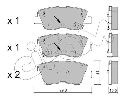 CIFAM 822-886-1 Brake pad set, disc brake