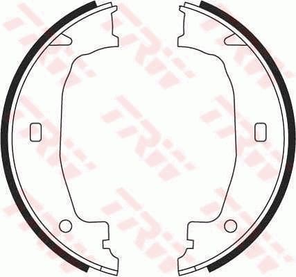 TRW GS8432 Brake shoe set, parking brake