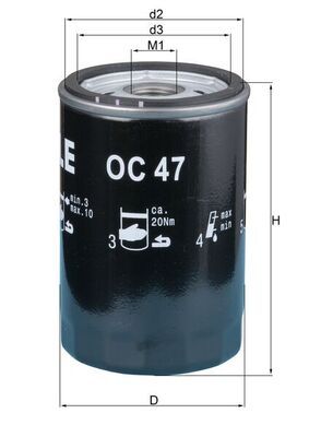 KNECHT OC 47 OF Oil filter