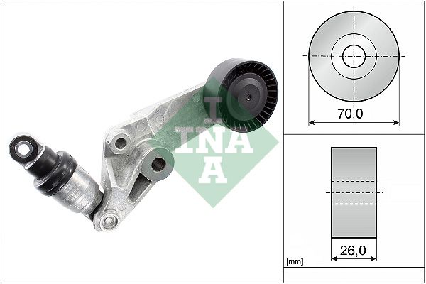 SCHAEFFLER INA 534 0016 10 Diržo įtempiklis, v formos rumbuotas diržas