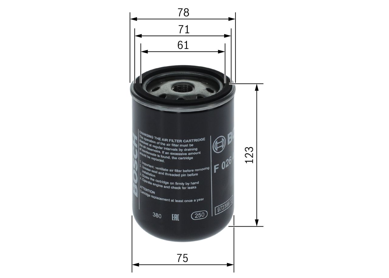 BOSCH F 026 400 392 Air filter